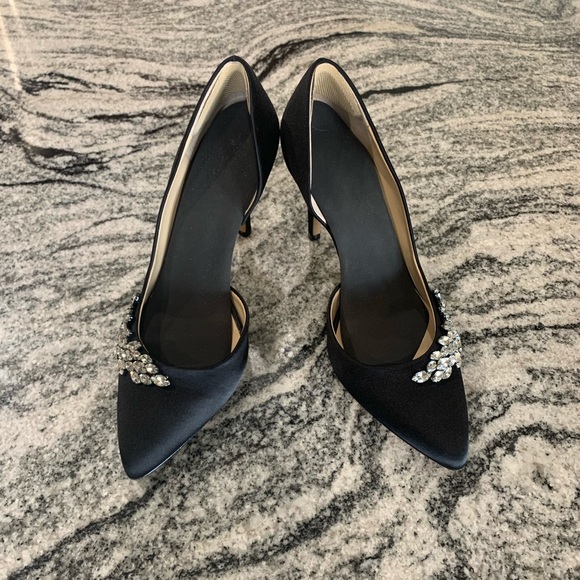Enzo Angiolini Black Embellished Heels - Picture 3 of 5